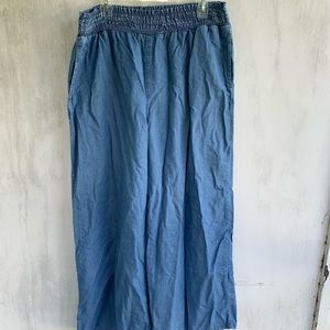 Plus size flare denim pants